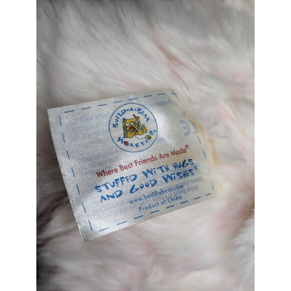 Build A Bear White Cuddles Pink Blush Plush Stuffed Teddy 15" - Picture 3 of 7